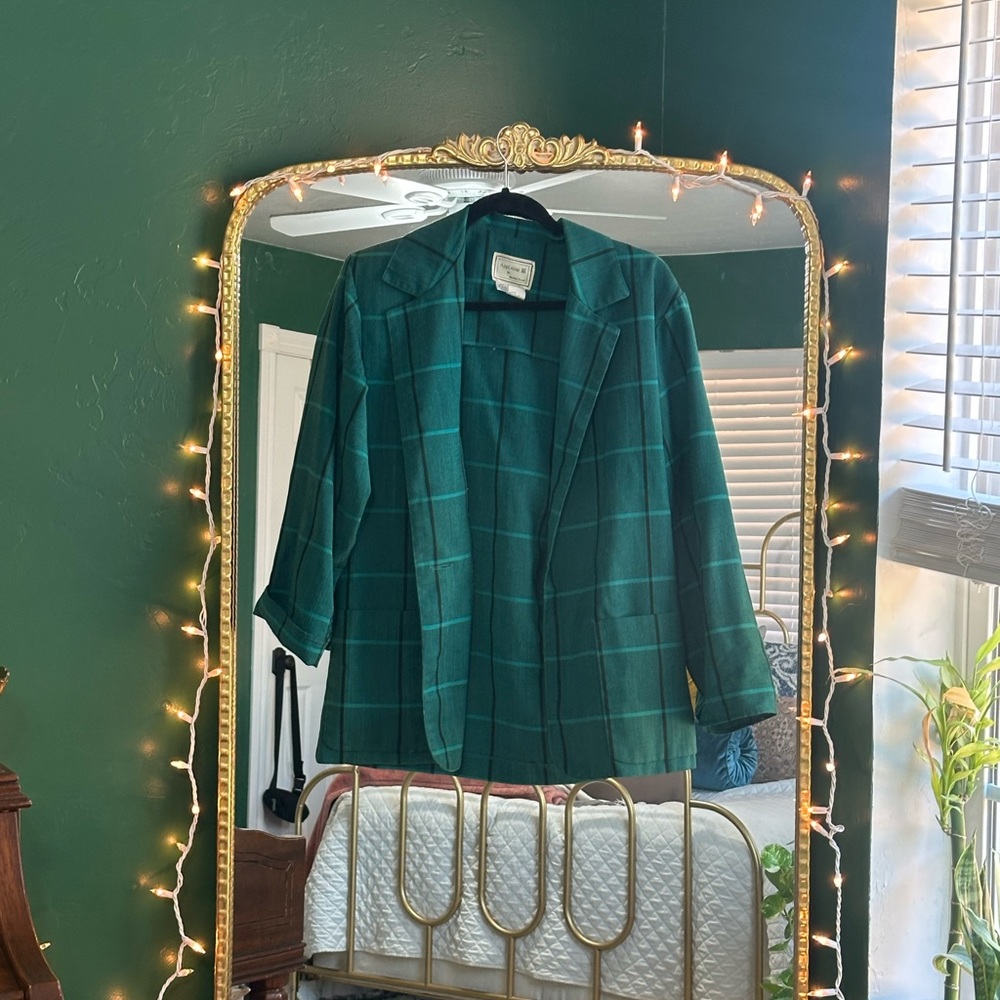 Vintage Applause III Green Plaid Jacket